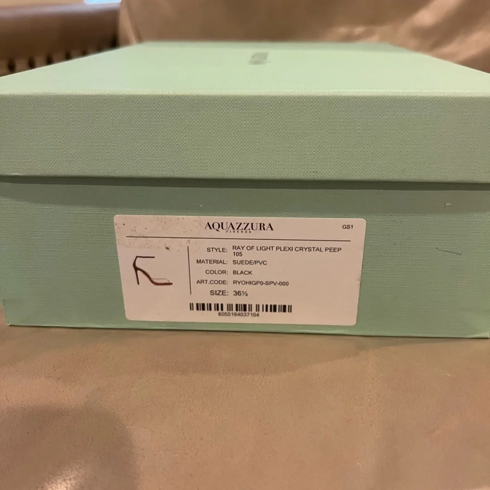 Aquazzura Ray of Light Plexi Crystal Peep 105. NIB - Picture 7 of 7